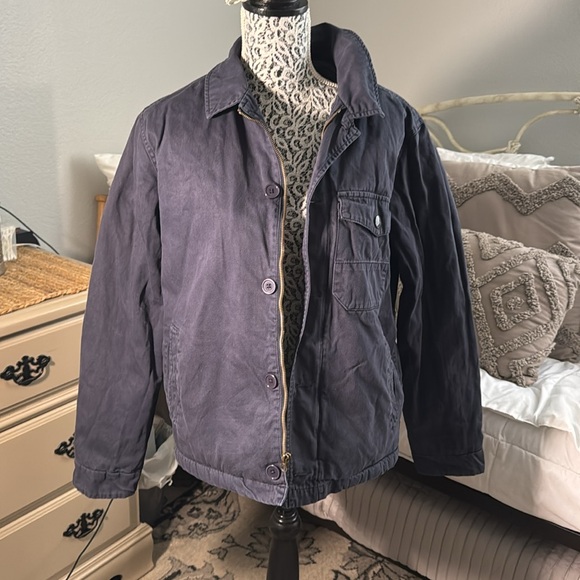 Billabong Other - Billabong Barlow navy blue Sherpa Lined Military style jacket Sz: Medium